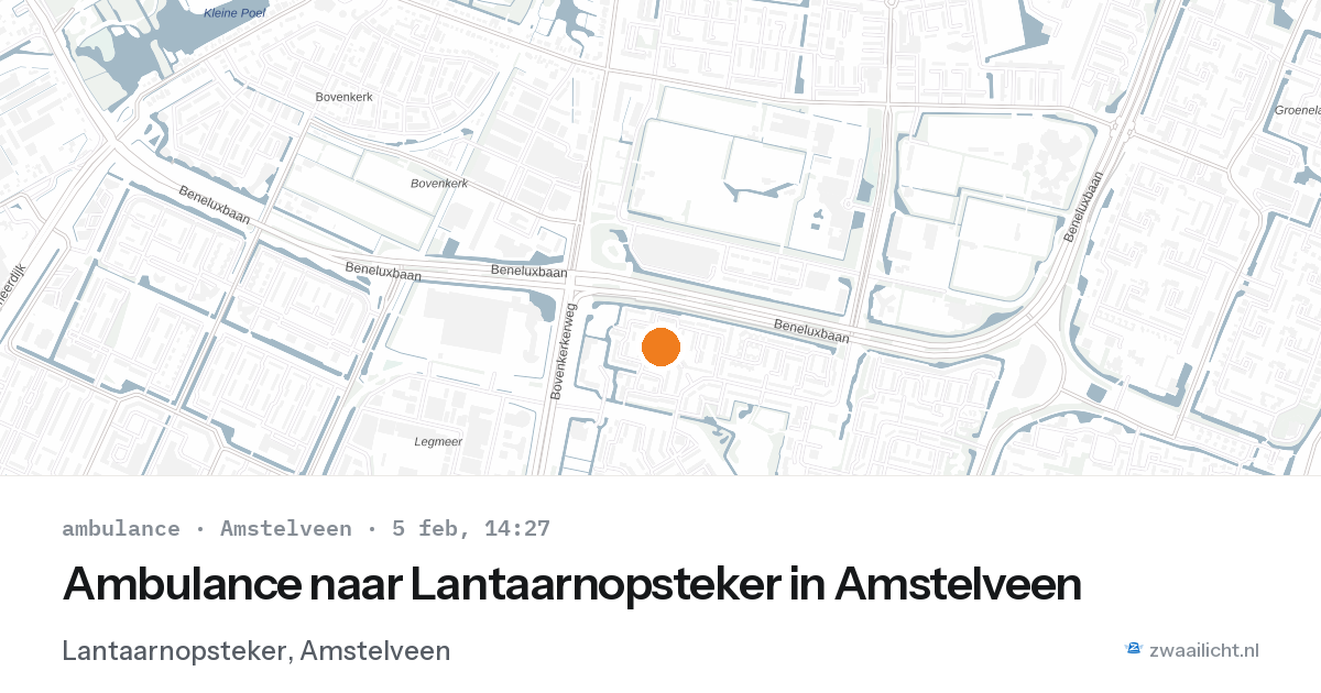 Ambulance naar Lantaarnopsteker in Amstelveen — 5 feb 2026
