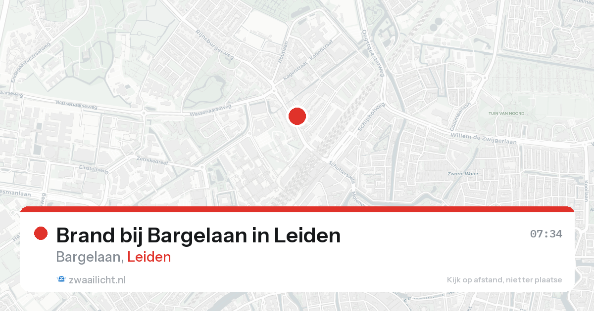 Brand bij Bargelaan in Leiden — 24 apr 2026