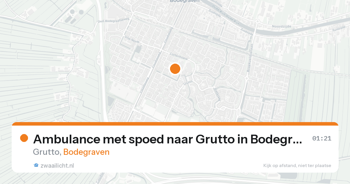 Ambulance met spoed naar Grutto in Bodegraven — 11 jul 2026