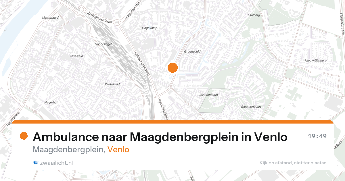 Ambulance naar Maagdenbergplein in Venlo — 13 aug 2026