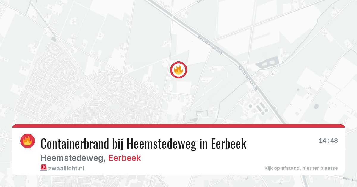 Containerbrand bij Heemstedeweg in Eerbeek — 2 aug 2026