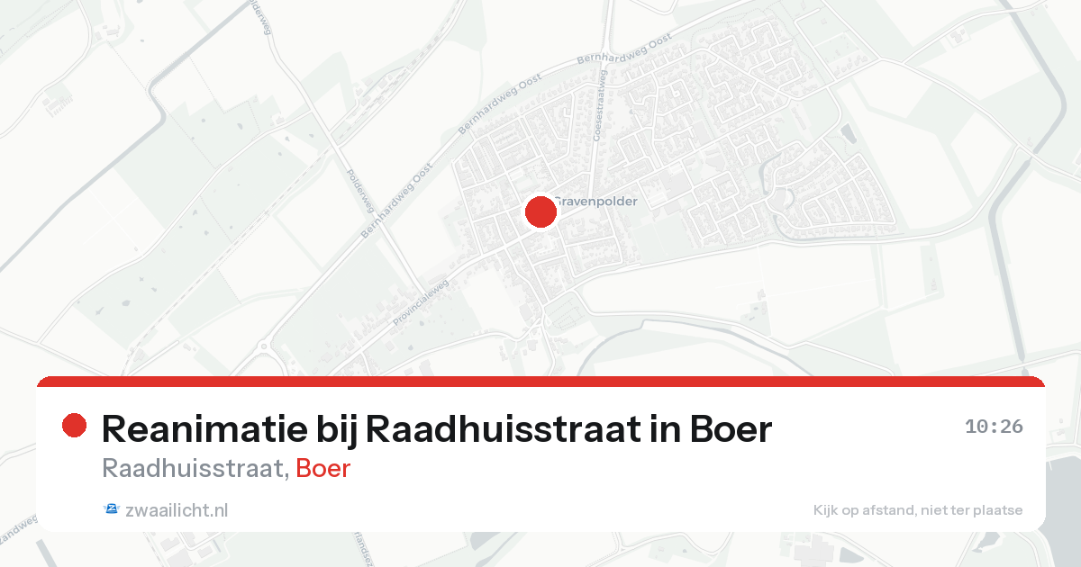 Reanimatie bij Raadhuisstraat in Boer — 6 aug 2026