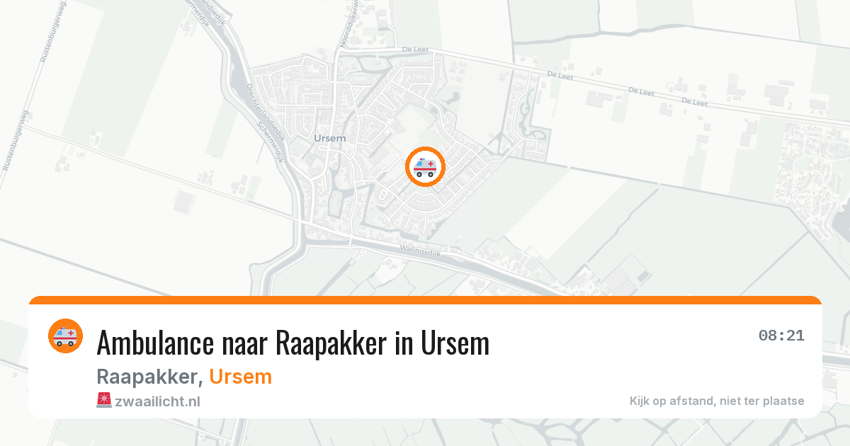 Ambulance naar Raapakker in Ursem — 26 jun 2026