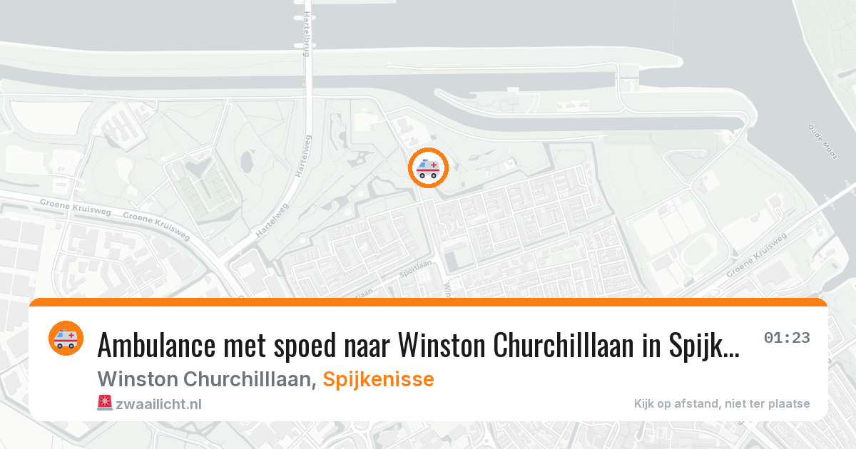 Ambulance met spoed naar Winston Churchilllaan in Spijkenisse — 5 apr 2026
