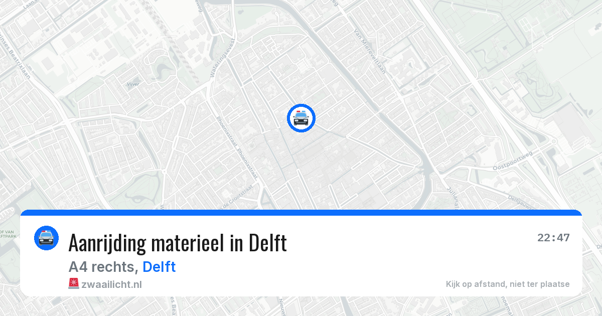 Aanrijding materieel in Delft — 16 mrt 2026