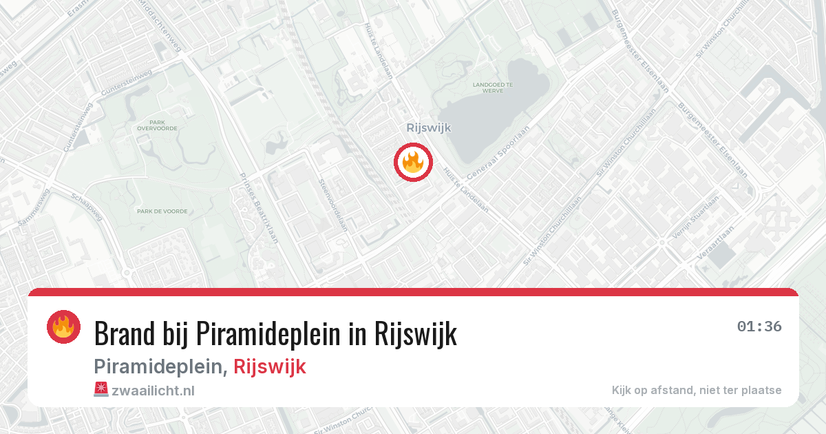 Brand bij Piramideplein in Rijswijk — 1 aug 2026