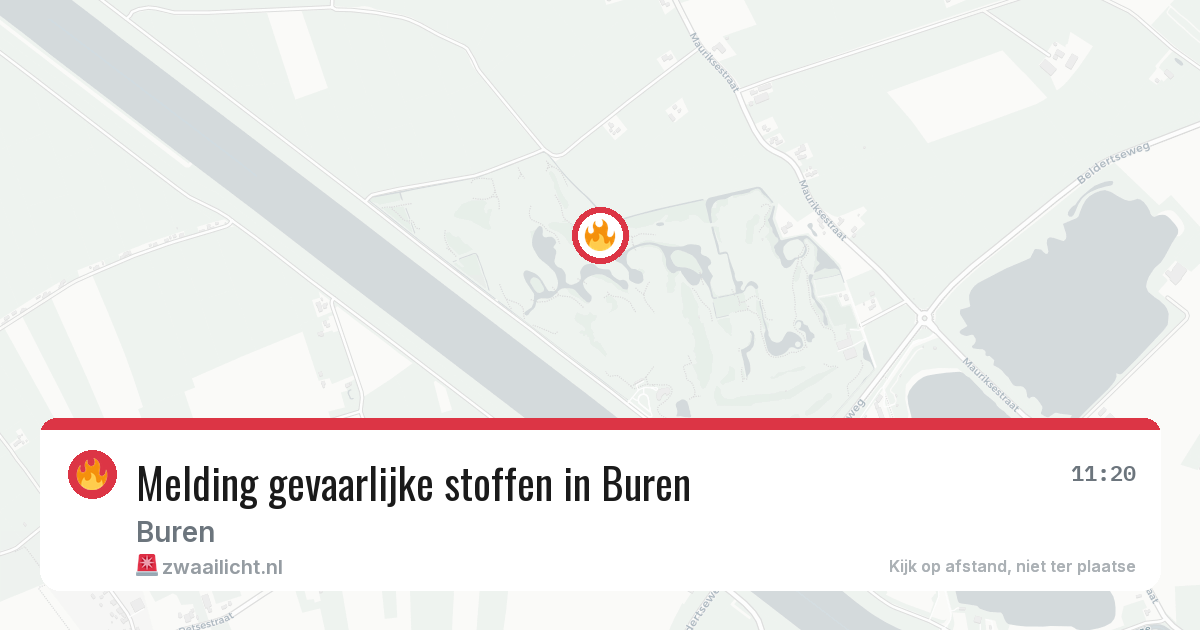 Melding gevaarlijke stoffen in Buren — 30 jun 2026