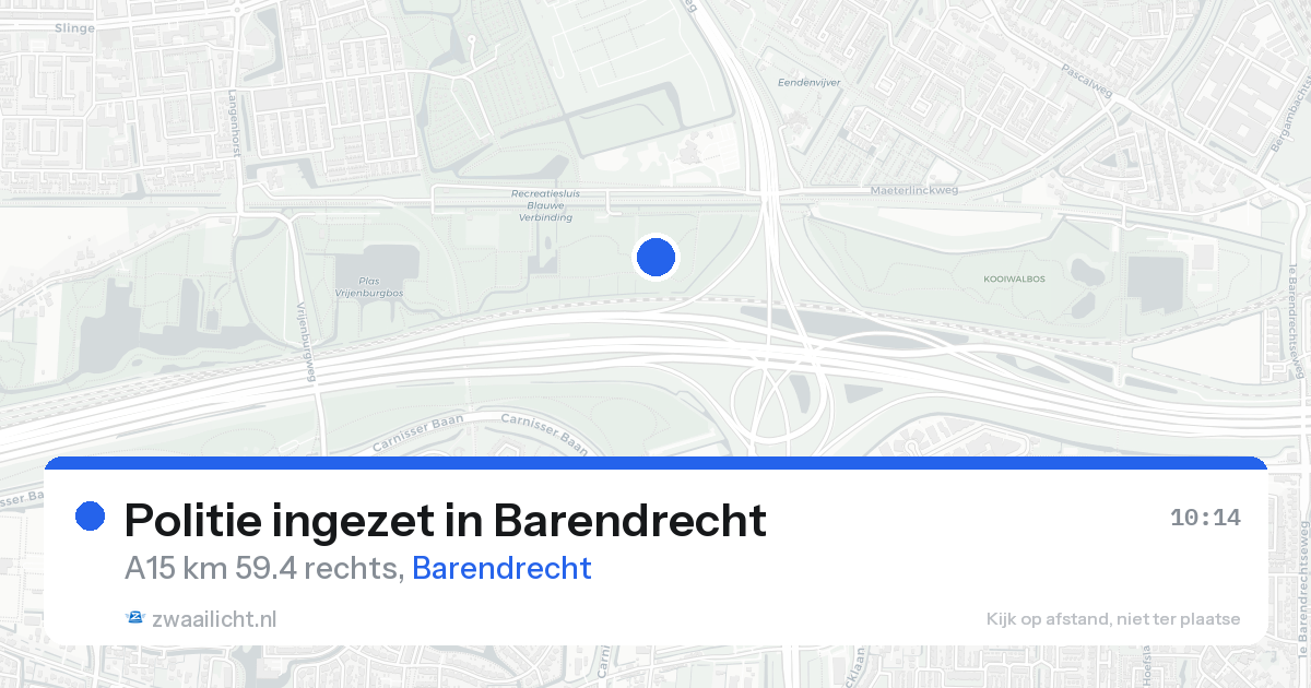 Politie ingezet in Barendrecht — 17 aug 2026 | 🚨 Zwaailicht.nl