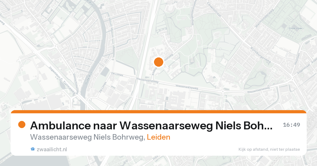 Ambulance naar Wassenaarseweg Niels Bohrweg in Leiden — 31 jan 2026