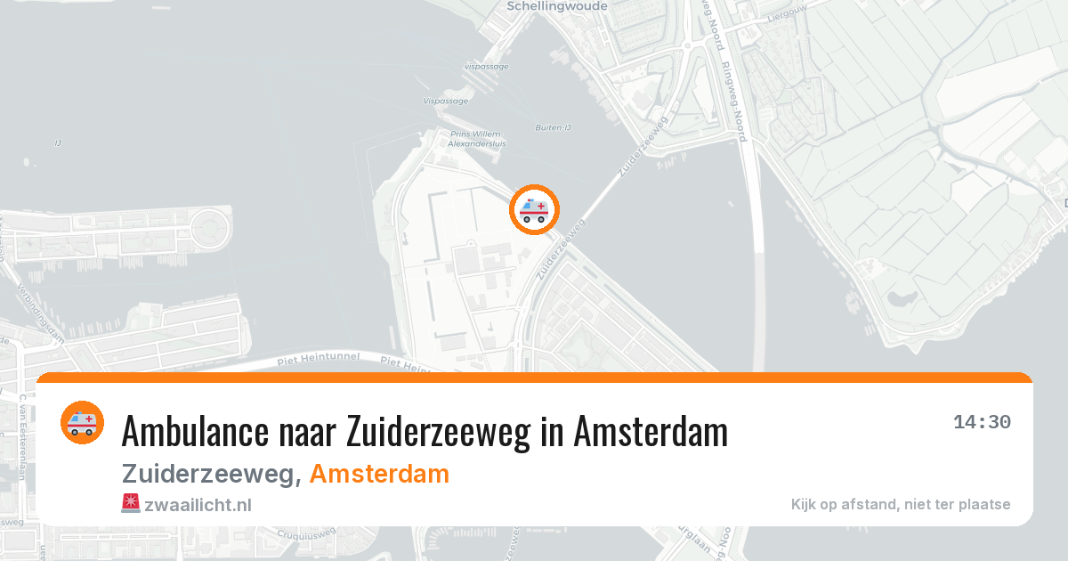 Ambulance naar Zuiderzeeweg in Amsterdam — 10 aug 2026