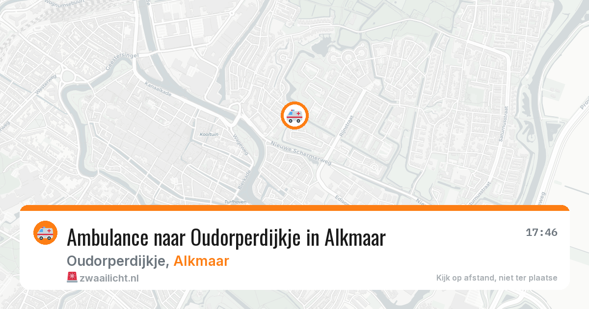 Ambulance naar Oudorperdijkje in Alkmaar — 2 jun 2026