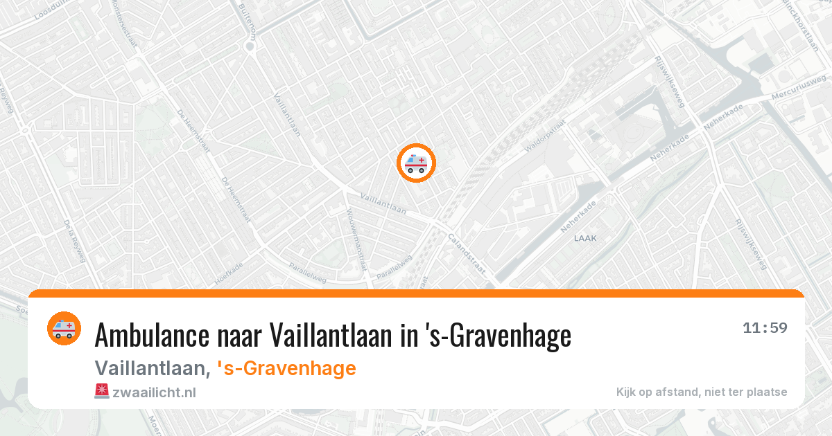Ambulance naar Vaillantlaan in 's-Gravenhage — 13 jul 2026