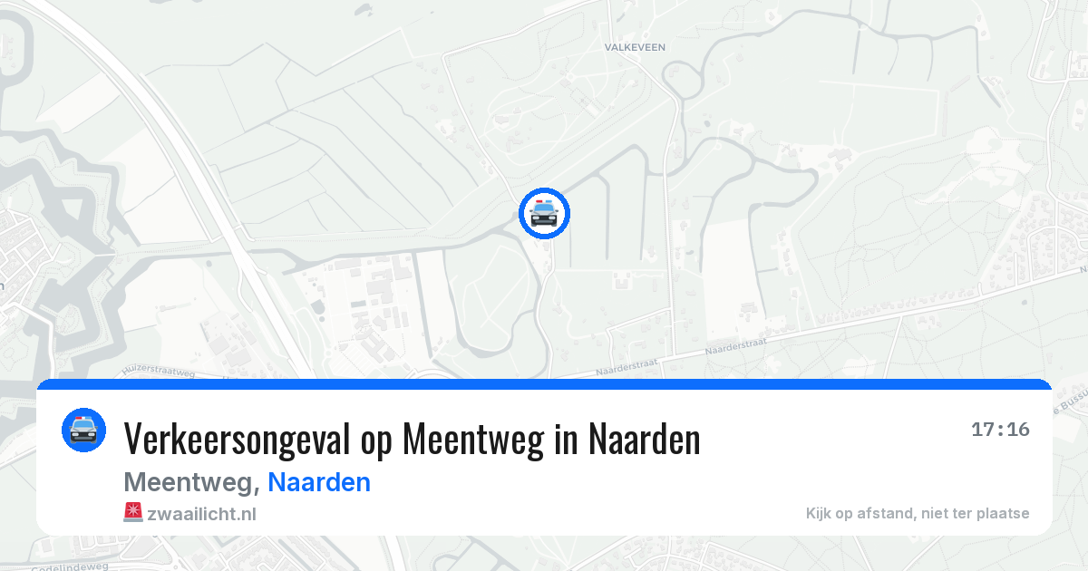 Verkeersongeval op Meentweg in Naarden — 1 jun 2026