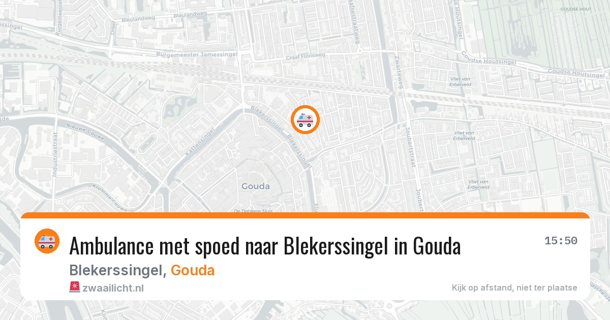Ambulance met spoed naar Blekerssingel in Gouda — 8 jul 2026