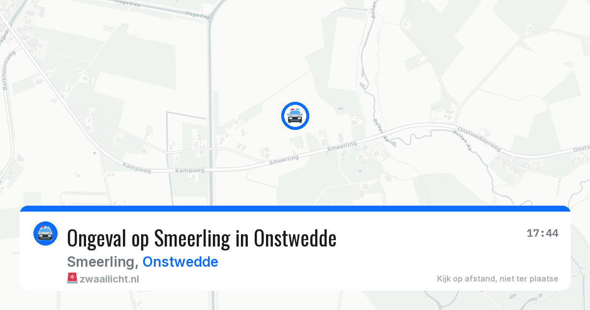 Ongeval op Smeerling in Onstwedde — 23 jul 2026