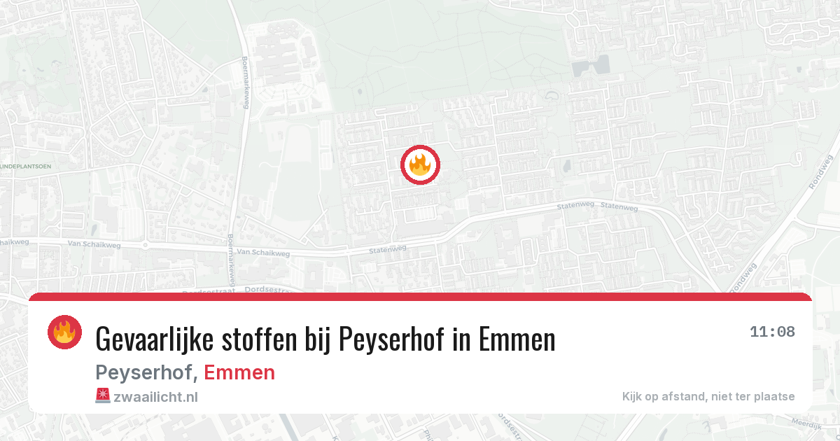 Gevaarlijke stoffen bij Peyserhof in Emmen — 18 apr 2026