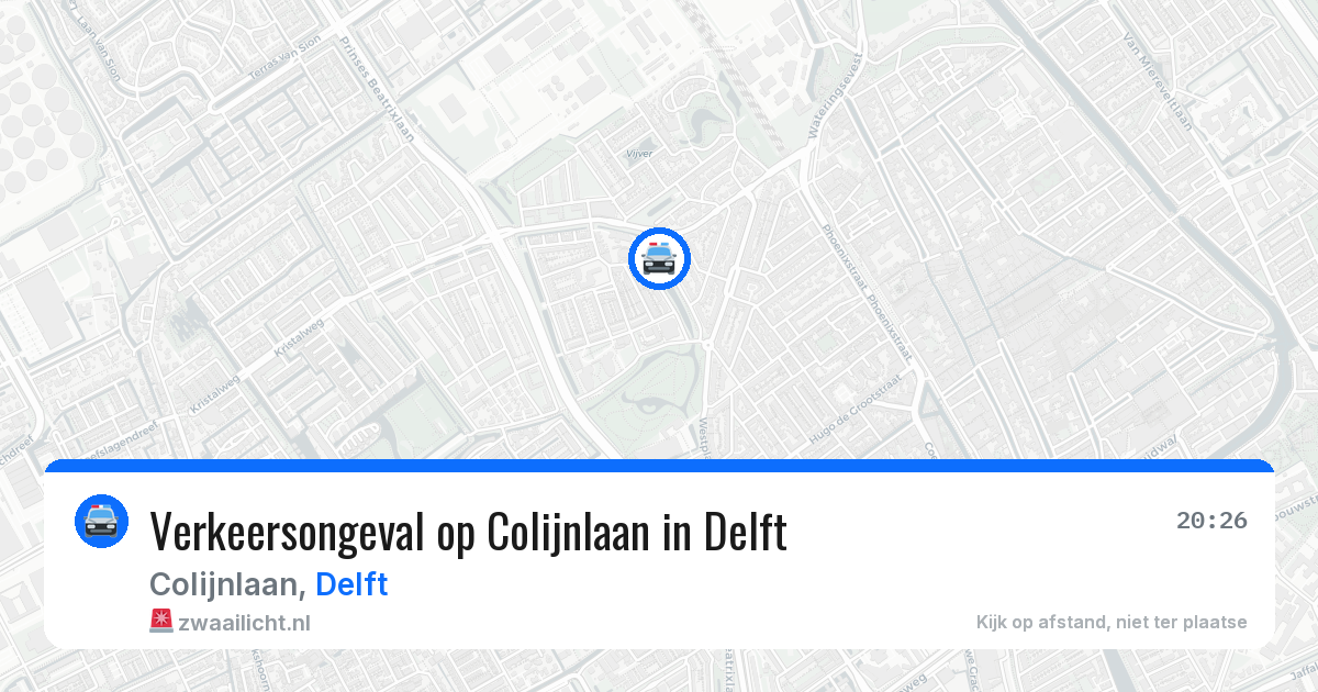 Verkeersongeval op Colijnlaan in Delft — 14 jun 2026