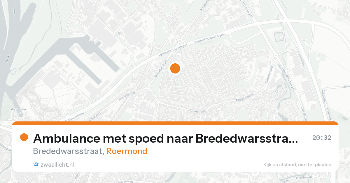Ambulance met spoed naar Brededwarsstraat in Roermond — 30 jan 2026