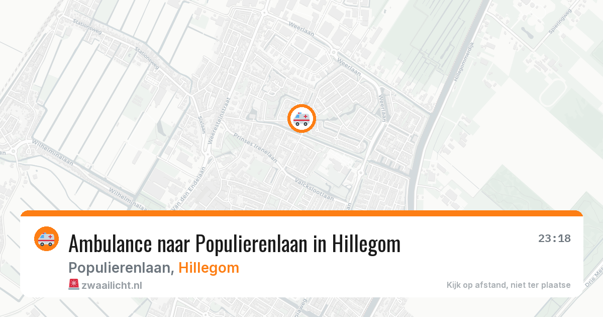 Ambulance naar Populierenlaan in Hillegom — 27 jul 2026