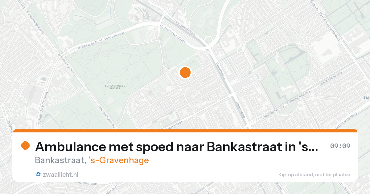 Ambulance met spoed naar Bankastraat in 's-Gravenhage — 24 aug 2026