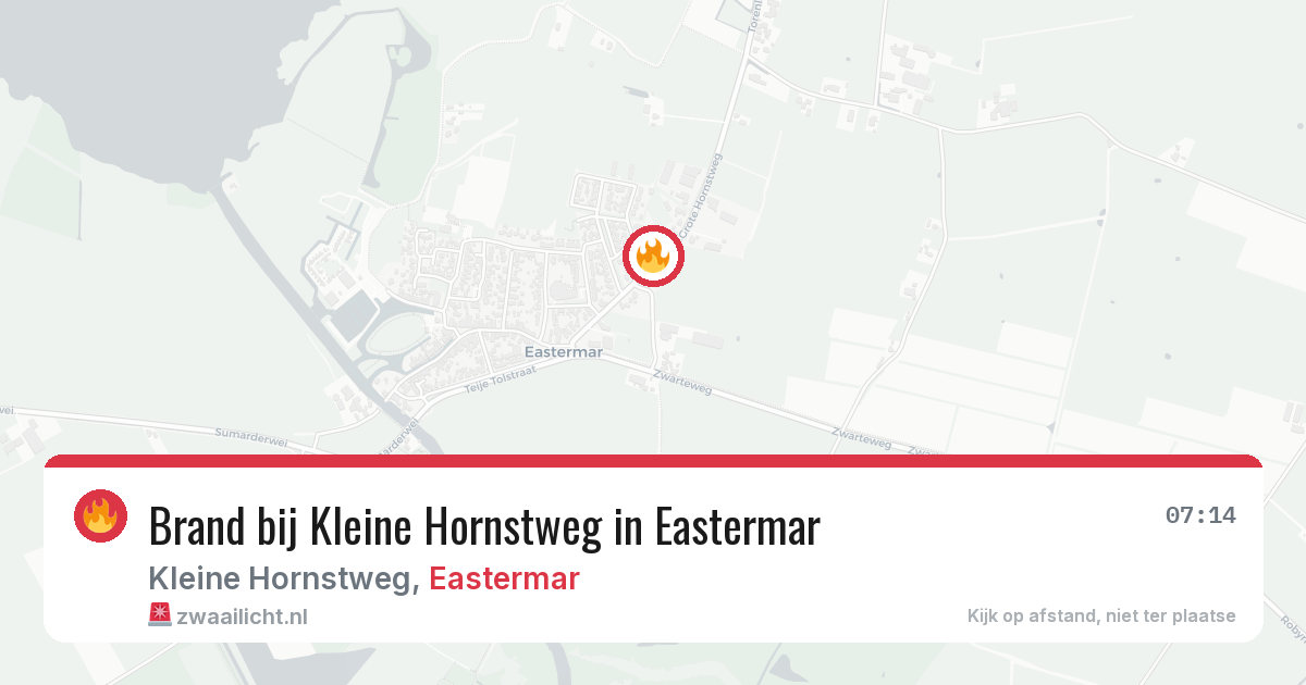 Brand bij Kleine Hornstweg in Eastermar — 27 jul 2026