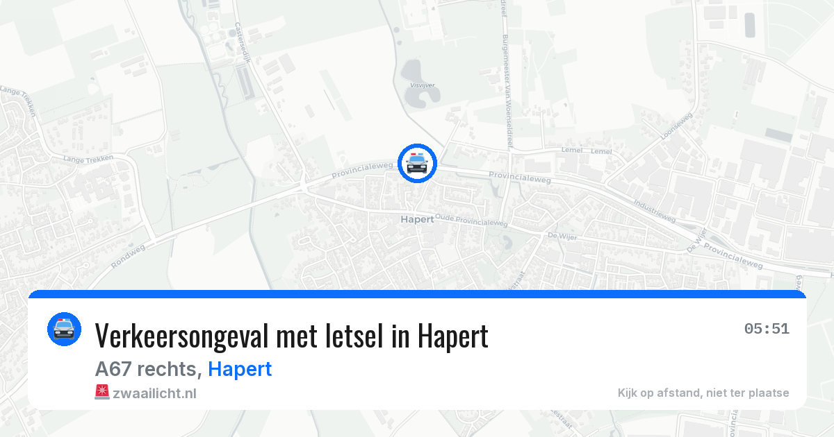 Verkeersongeval met letsel in Hapert — 24 mei 2026