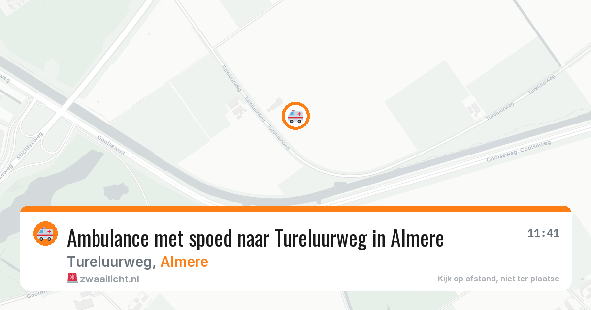 Ambulance met spoed naar Tureluurweg in Almere — 13 jun 2026