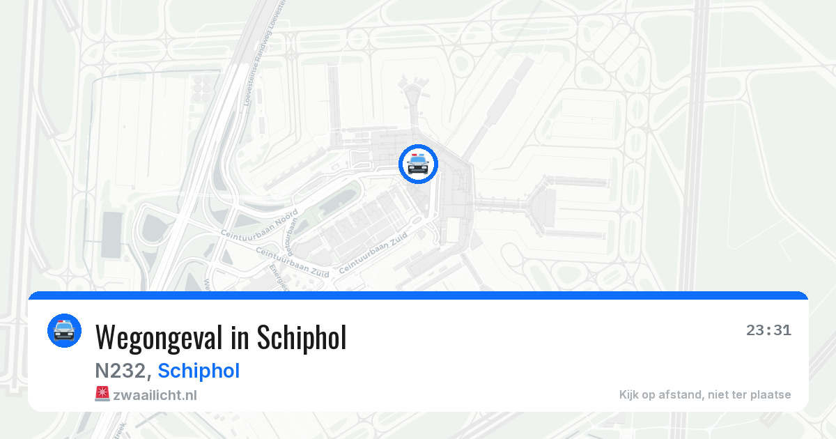 Wegongeval in Schiphol — 1 aug 2026