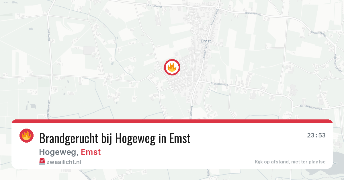 Brandgerucht bij Hogeweg in Emst — 31 jul 2026