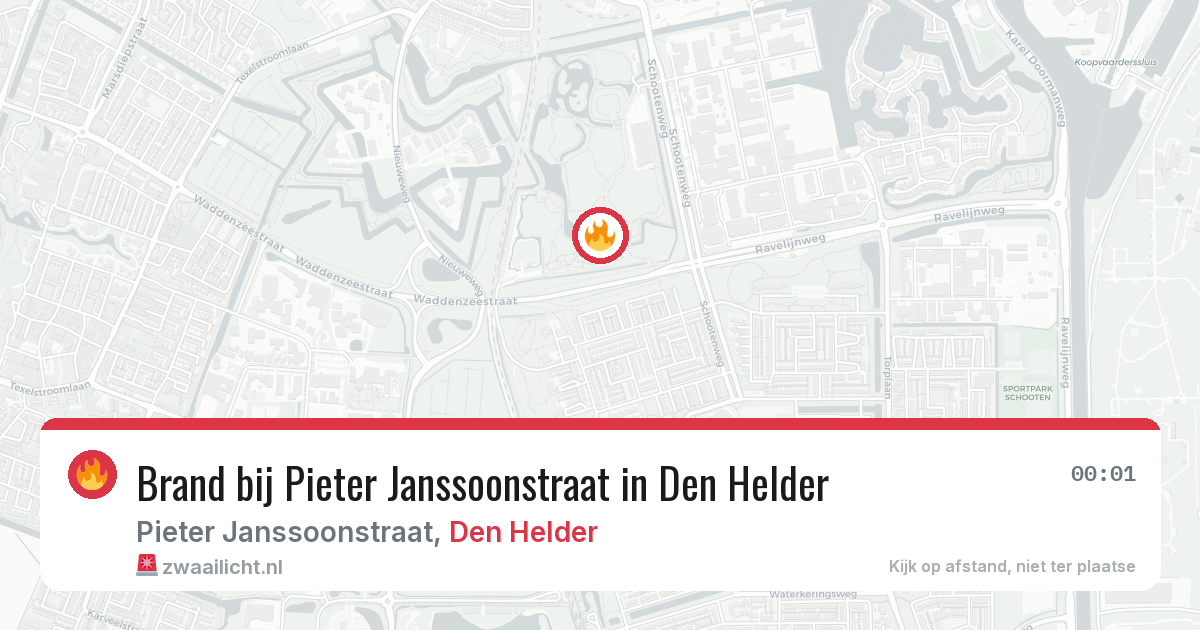 Brand bij Pieter Janssoonstraat in Den Helder — 18 mei 2026