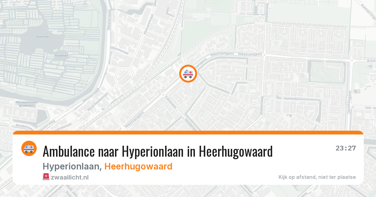 Ambulance naar Hyperionlaan in Heerhugowaard — 31 jul 2026
