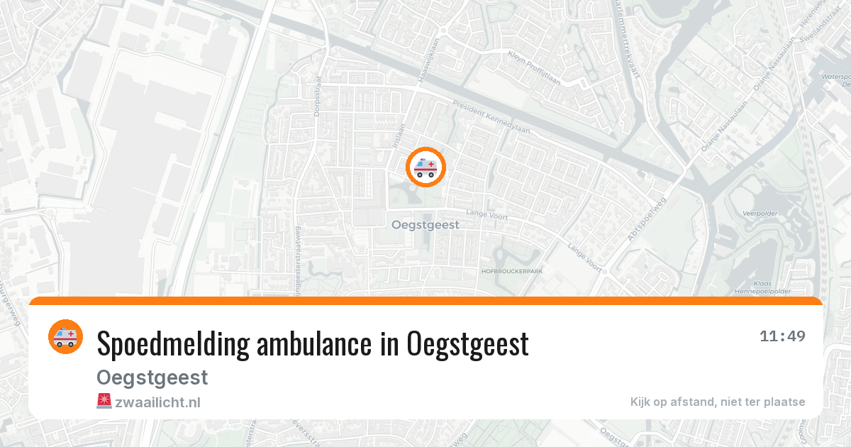 Spoedmelding ambulance in Oegstgeest — 27 jun 2026