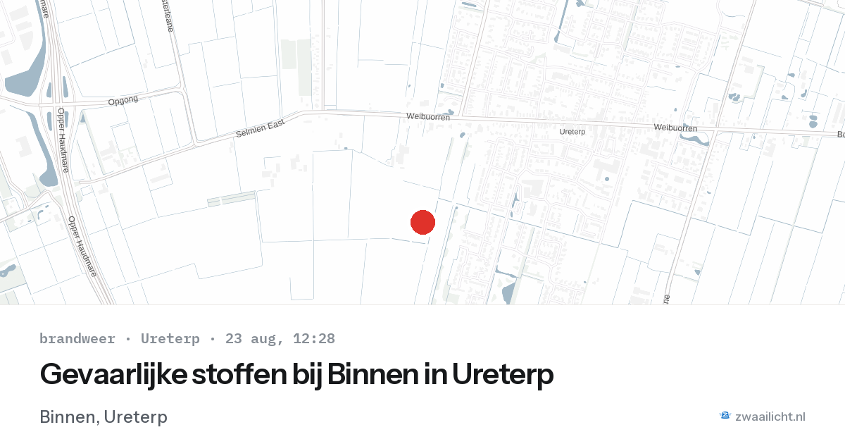 Gevaarlijke stoffen bij Binnen in Ureterp — 23 aug 2026