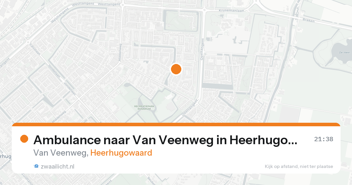 Ambulance naar Van Veenweg in Heerhugowaard — 24 aug 2026