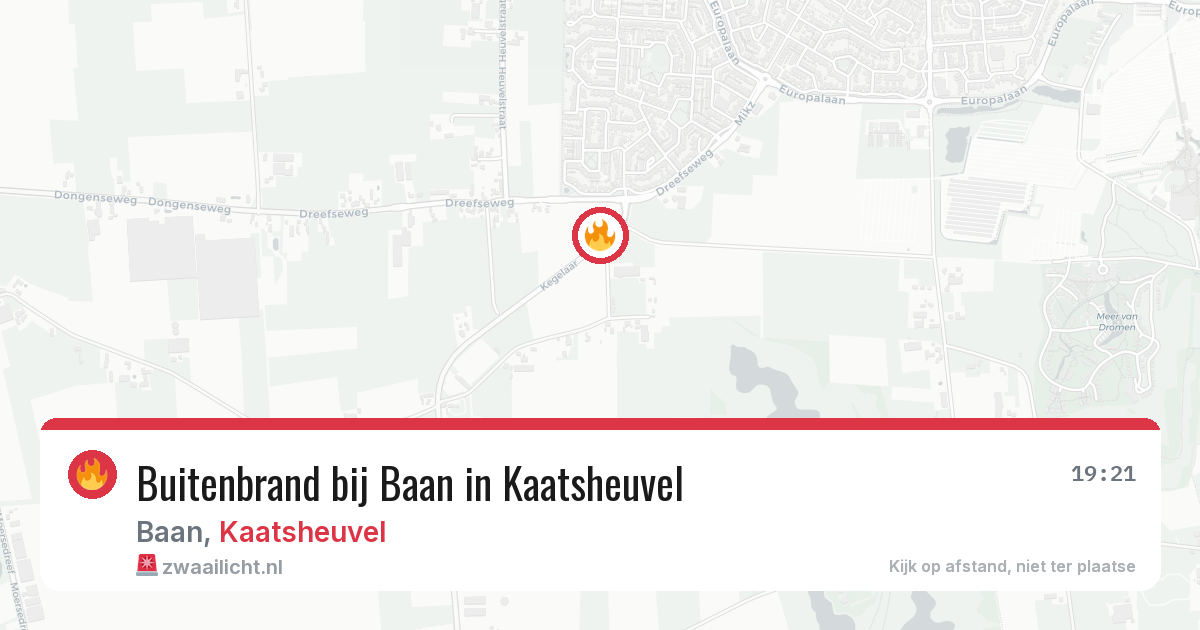 Buitenbrand bij Baan in Kaatsheuvel — 31 jul 2026