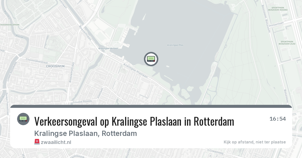 Verkeersongeval op Kralingse Plaslaan in Rotterdam — 2 mrt 2026