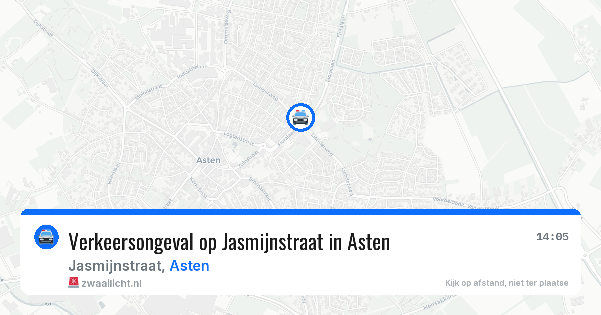 Verkeersongeval op Jasmijnstraat in Asten — 23 jan 2026