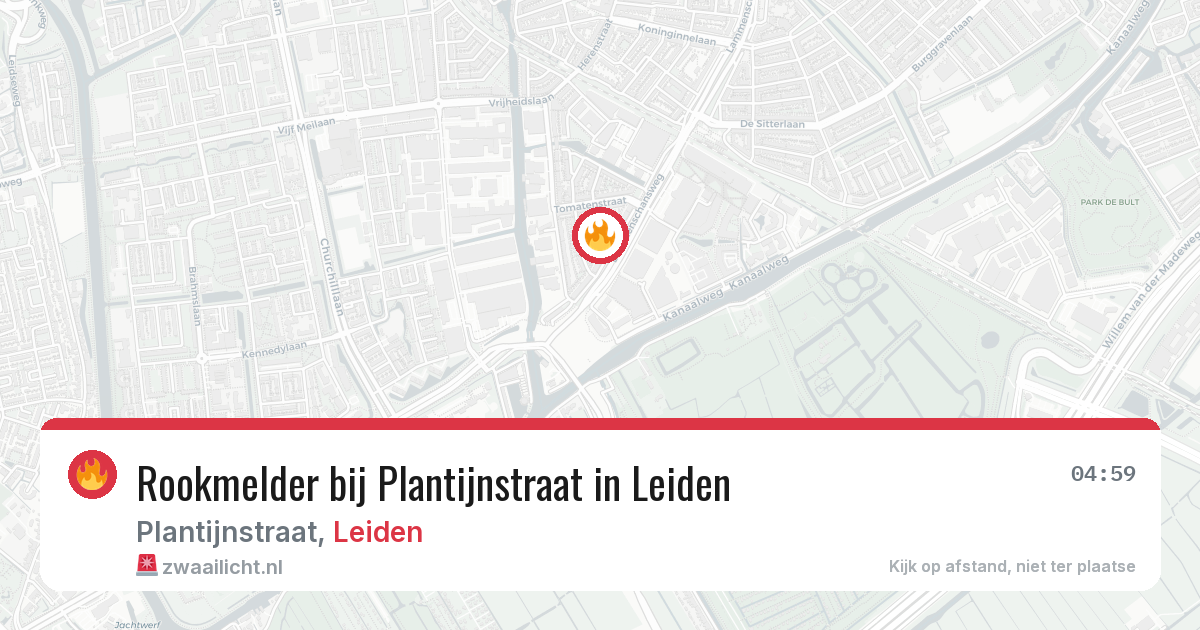 Rookmelder bij Plantijnstraat in Leiden — 17 mei 2026