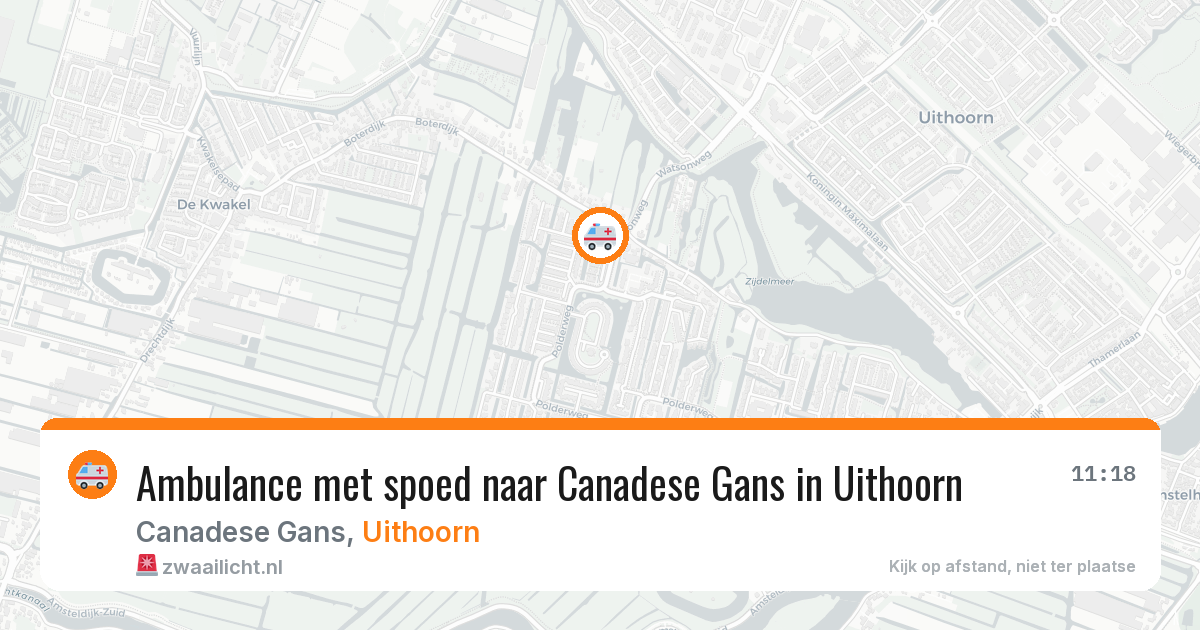 Ambulance met spoed naar Canadese Gans in Uithoorn — 7 mei 2026