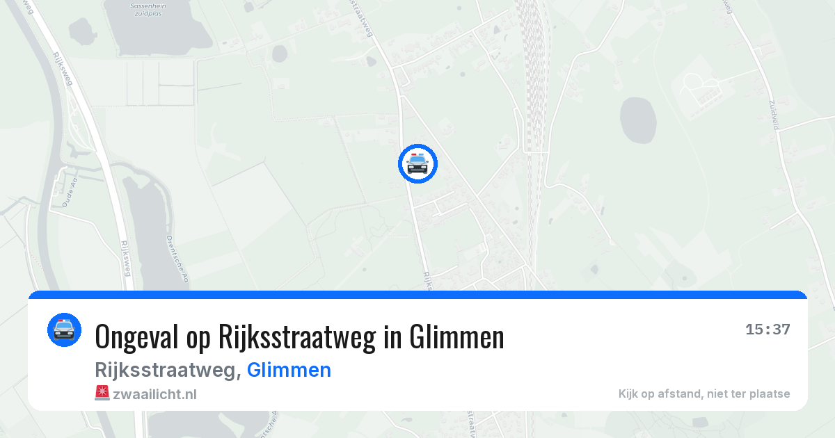 Ongeval op Rijksstraatweg in Glimmen — 15 apr 2026
