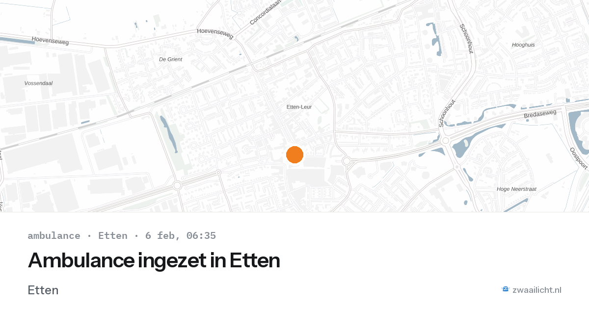 Ambulance ingezet in Etten — 6 feb 2026