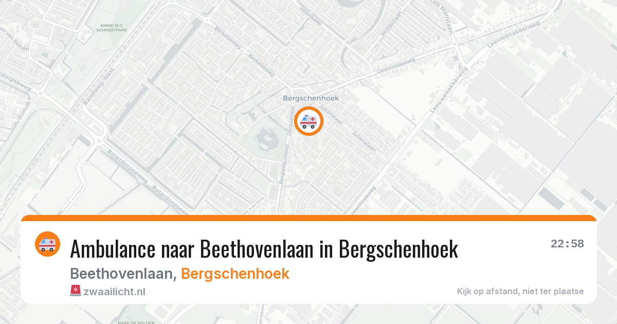 Ambulance naar Beethovenlaan in Bergschenhoek — 27 mei 2026