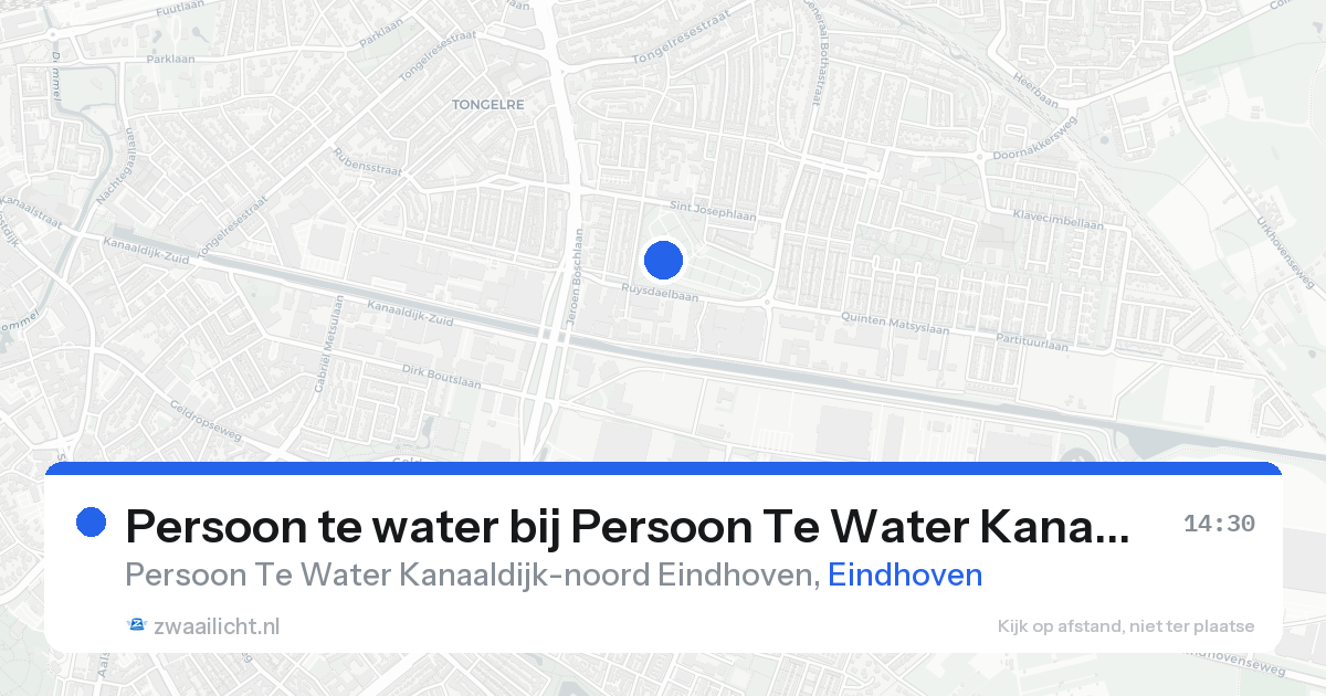 Persoon te water bij Persoon Te Water Kanaaldijk-noord Eindhoven in Eindhoven — 21 aug 2026