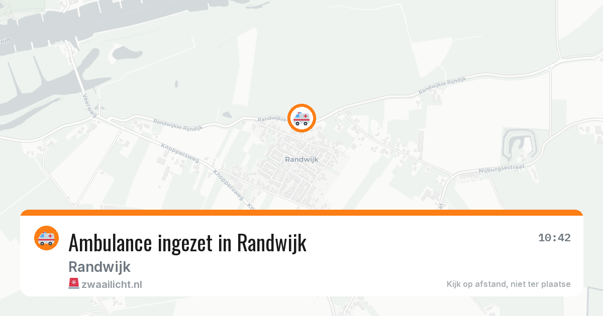 Ambulance ingezet in Randwijk — 30 jul 2026
