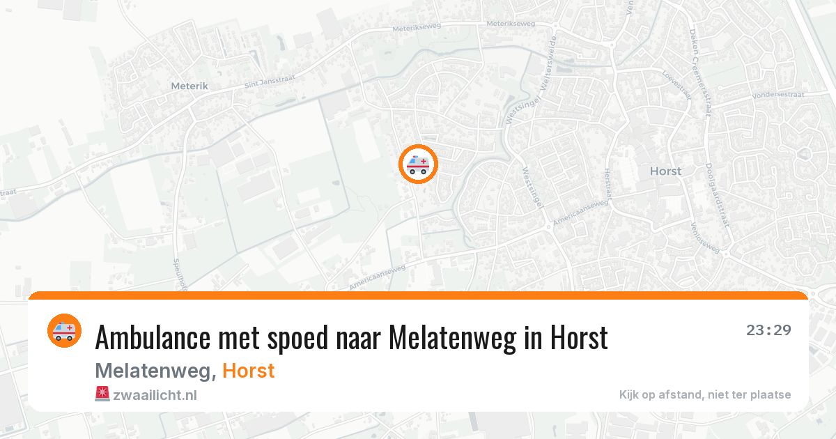 Ambulance met spoed naar Melatenweg in Horst — 22 jun 2026