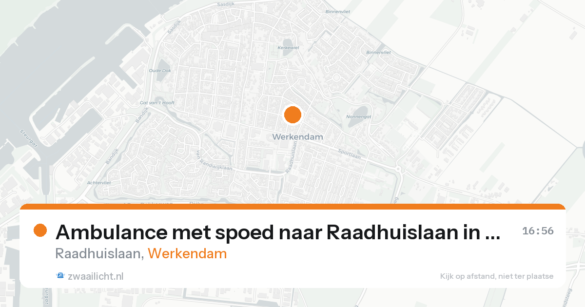 Ambulance met spoed naar Raadhuislaan in Werkendam — 20 aug 2026