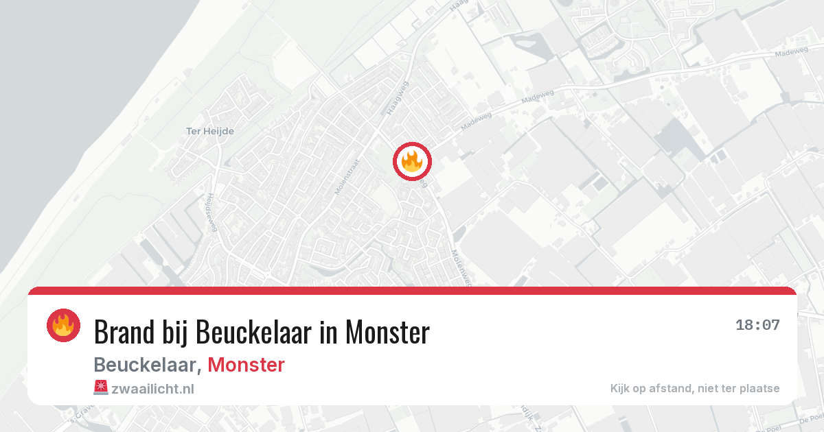 Brand bij Beuckelaar in Monster — 20 jun 2026