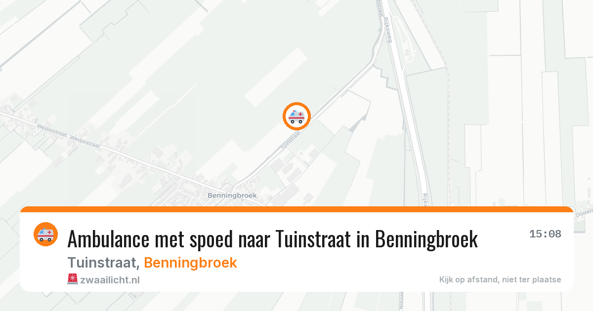 Ambulance met spoed naar Tuinstraat in Benningbroek — 23 jul 2026