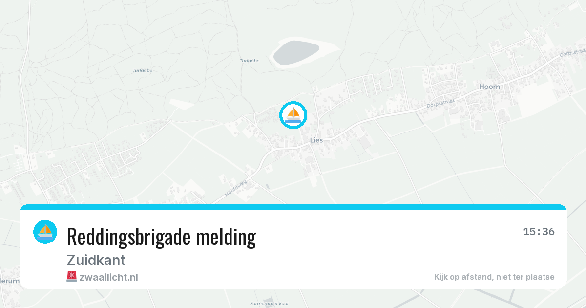 Reddingsbrigade melding — 5 aug 2026