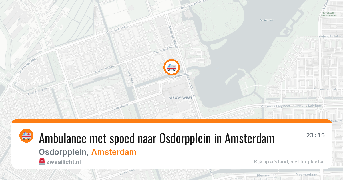 Ambulance met spoed naar Osdorpplein in Amsterdam — 14 aug 2026